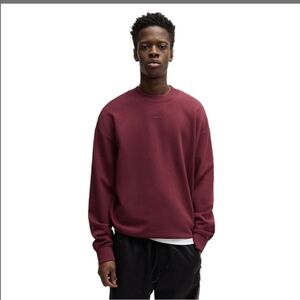 HUGO Small Logo French Terry Sweatshirt Mens Medium Crimson Red New With Tags